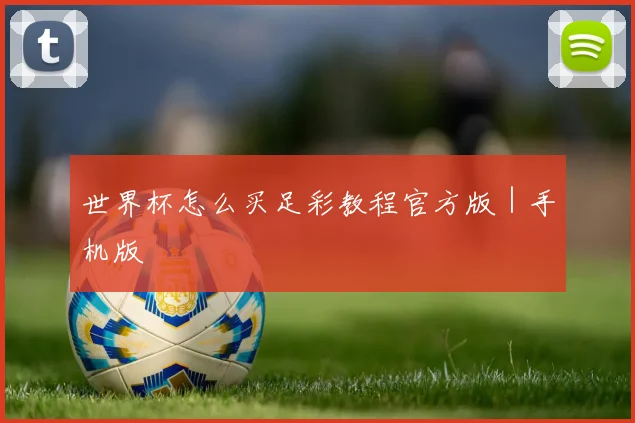 世界杯怎么买足彩教程官方版｜手机版